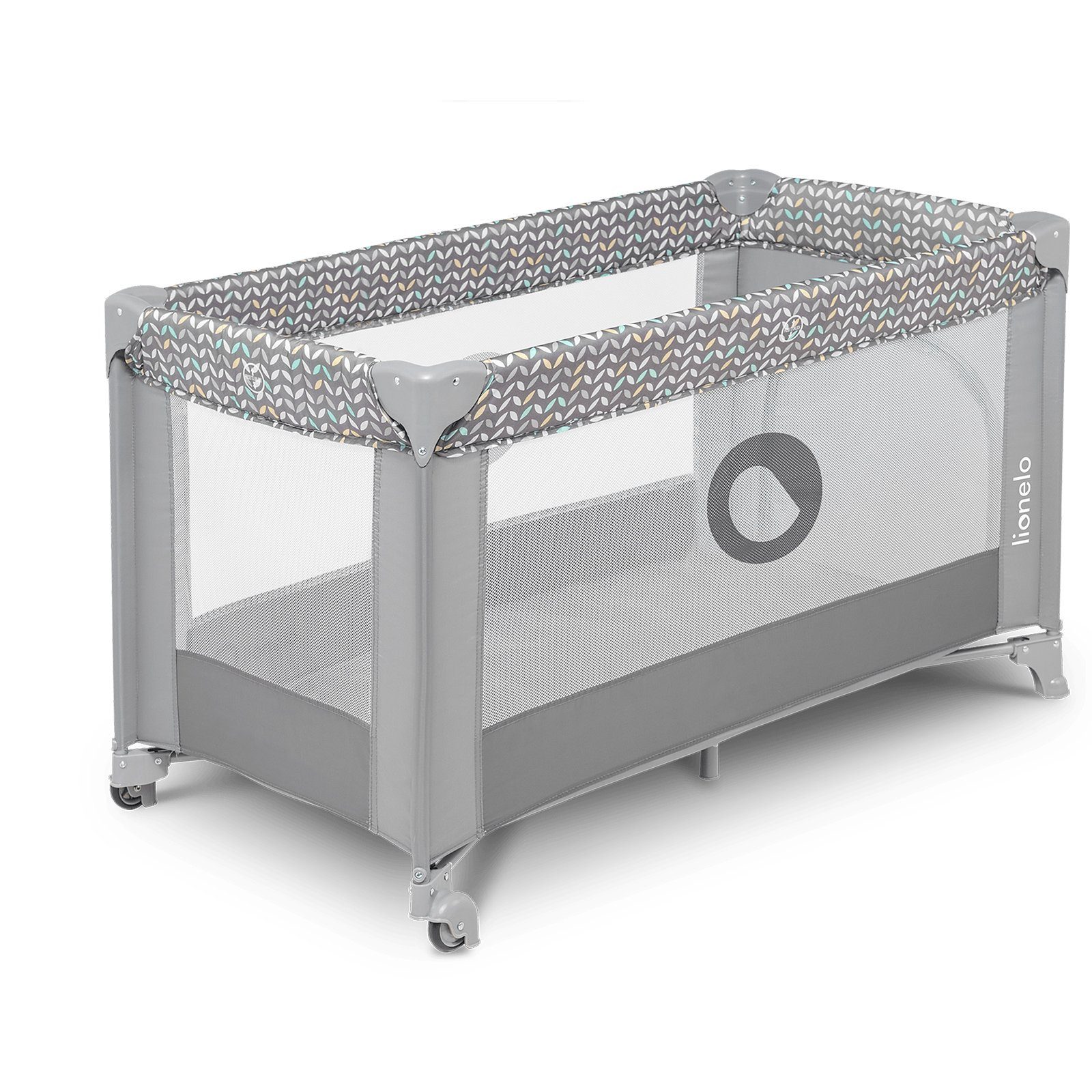 lionelo Baby-Reisebett Stefi, 120x60 cm Tragetasche Klappbaren Seiteneingang