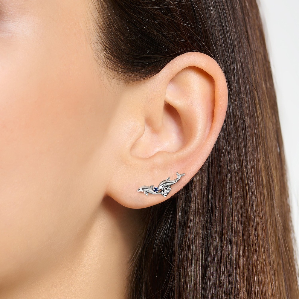 Thomas Sabo Boucle d'oreille unique 925 Argent Boucles d'oreilles
