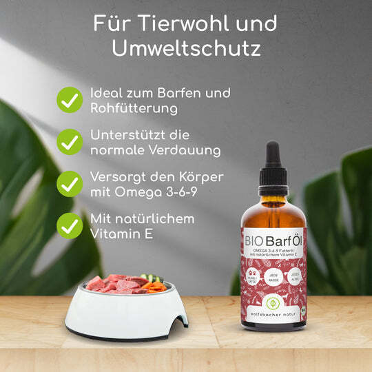 Wolfsbacher Natur Ergänzungsfutter & Aufzucht Wolfsbacher Natur Bio Barf Öl 100 ml