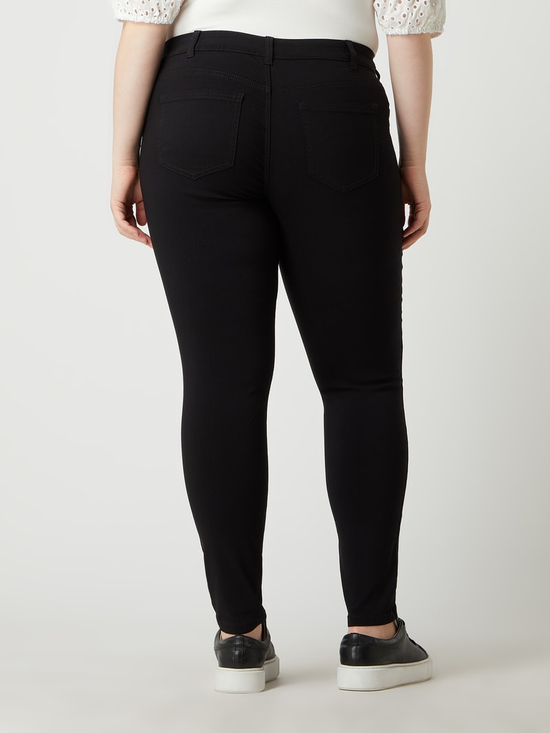 PLUS SIZE Jeans in schmaler Passform mit Stretch-Anteil in schwarz