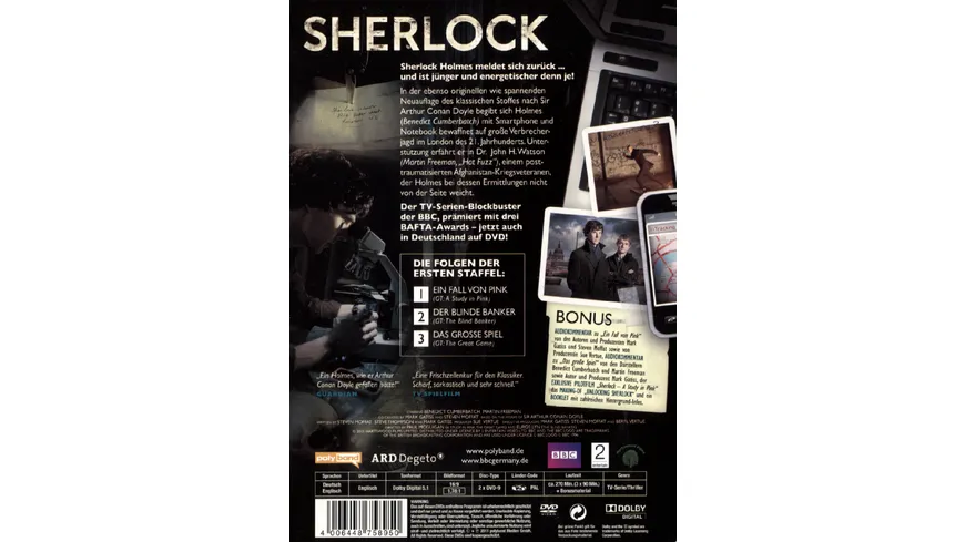 Sherlock - Staffel 1  [2 DVDs]