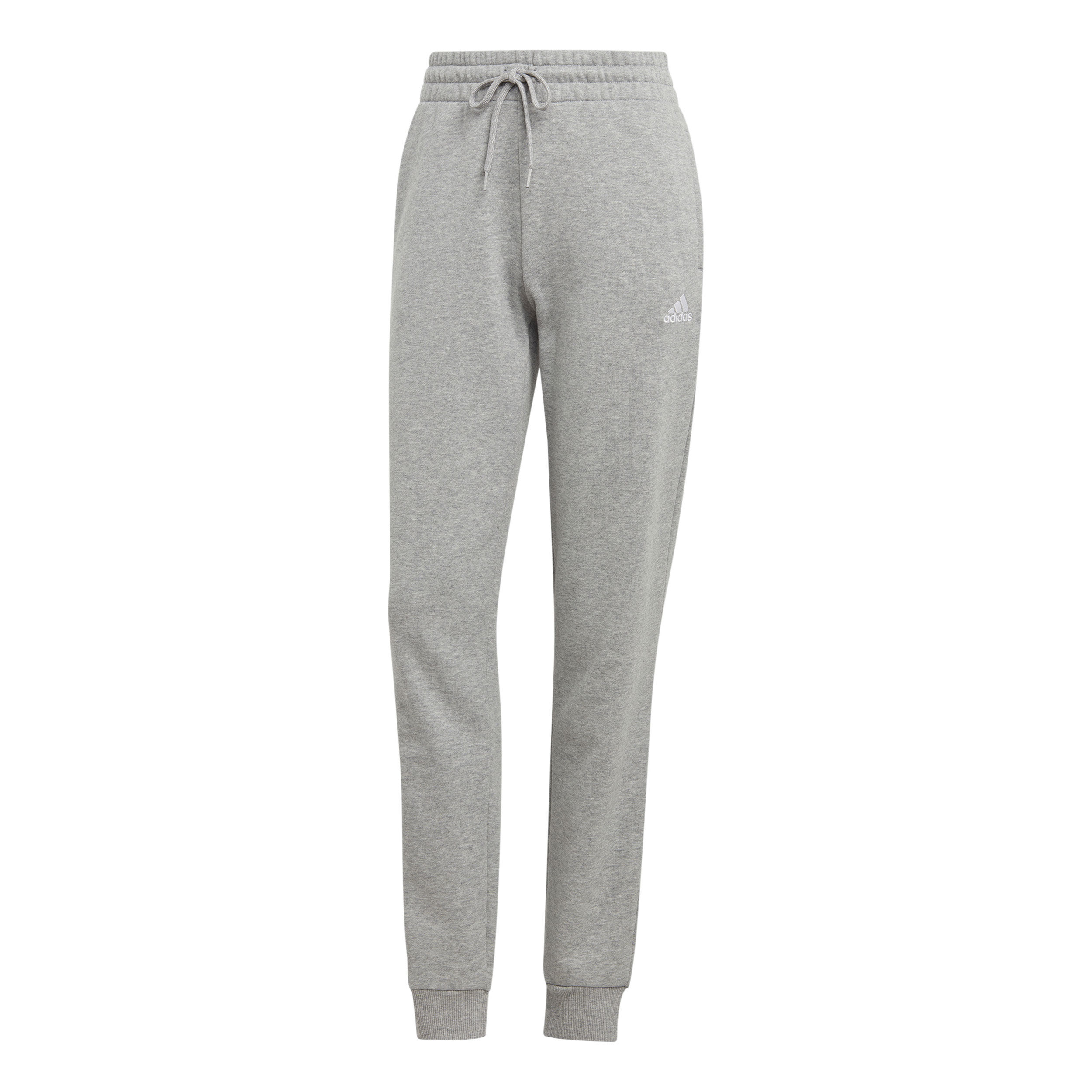 Essentials Linear French Terry Cuffed Trainingshose Damen - Hellgrau, Weiß
