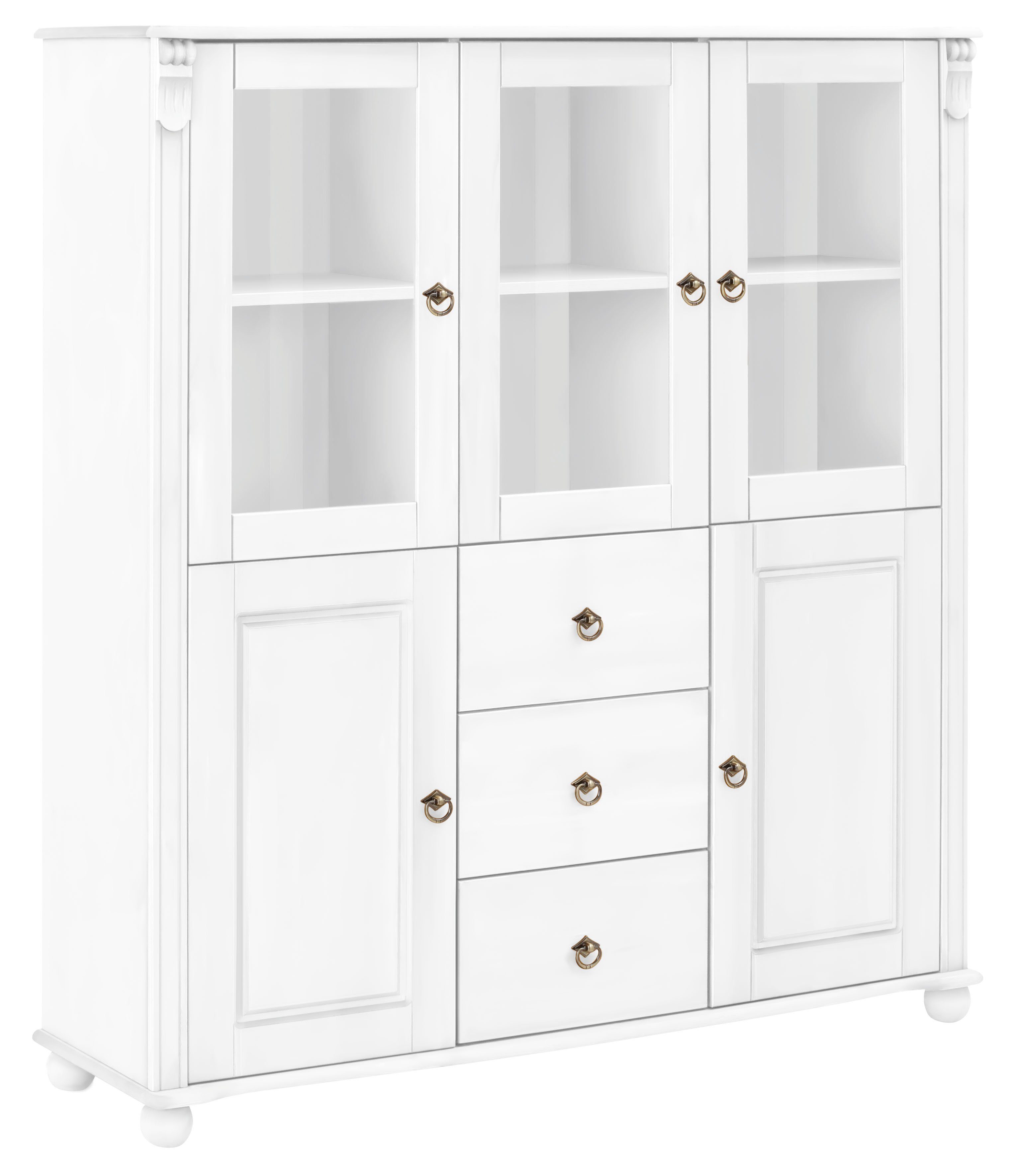 Home affaire Highboard Ferrera, im romantischen Landhausstil