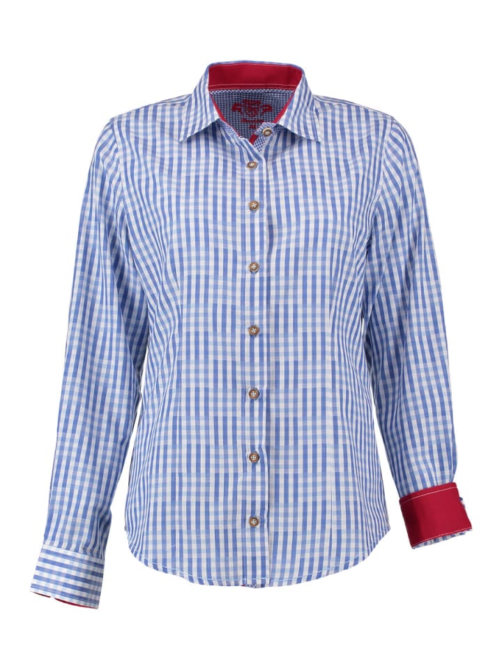 OS-Trachten Trachtenbluse Prigmi in hellblau/bleu günstig kaufen