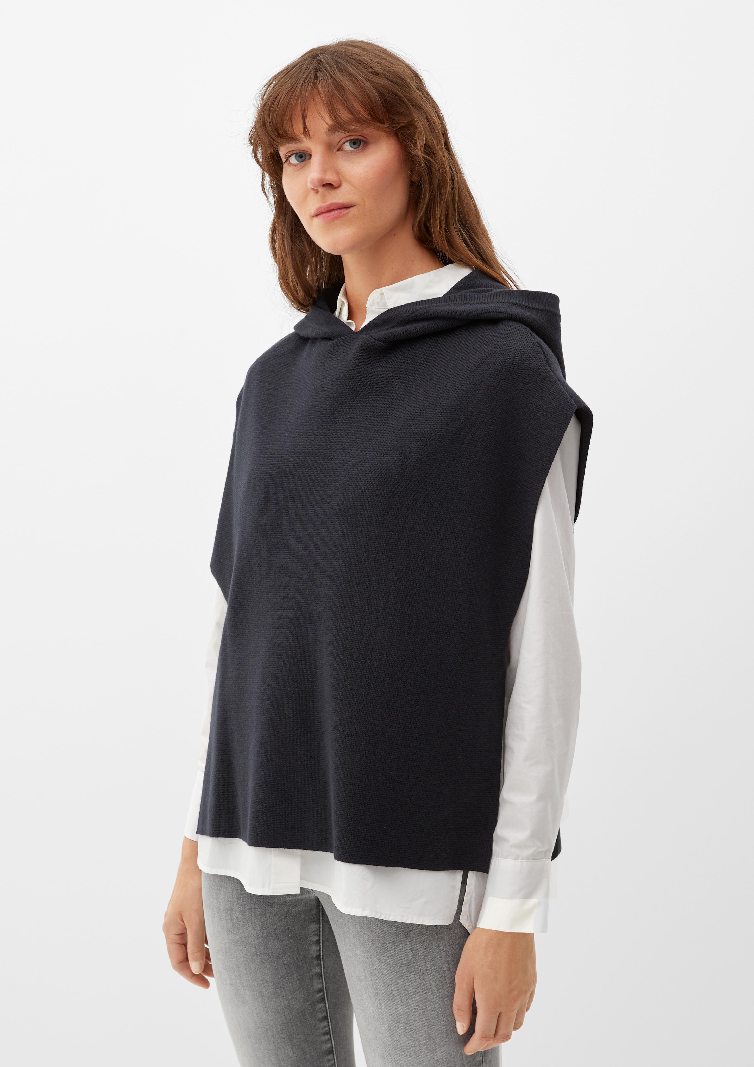 Strickponcho mit Kapuze  2120554-5989
