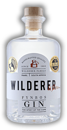Wilderer Fynbos Gin Wilderer Fynbos Gin Südafrikanische Gin-Spezialität mit ausgefallener Kräuternote. 0,5	 Liter - Vol 43%