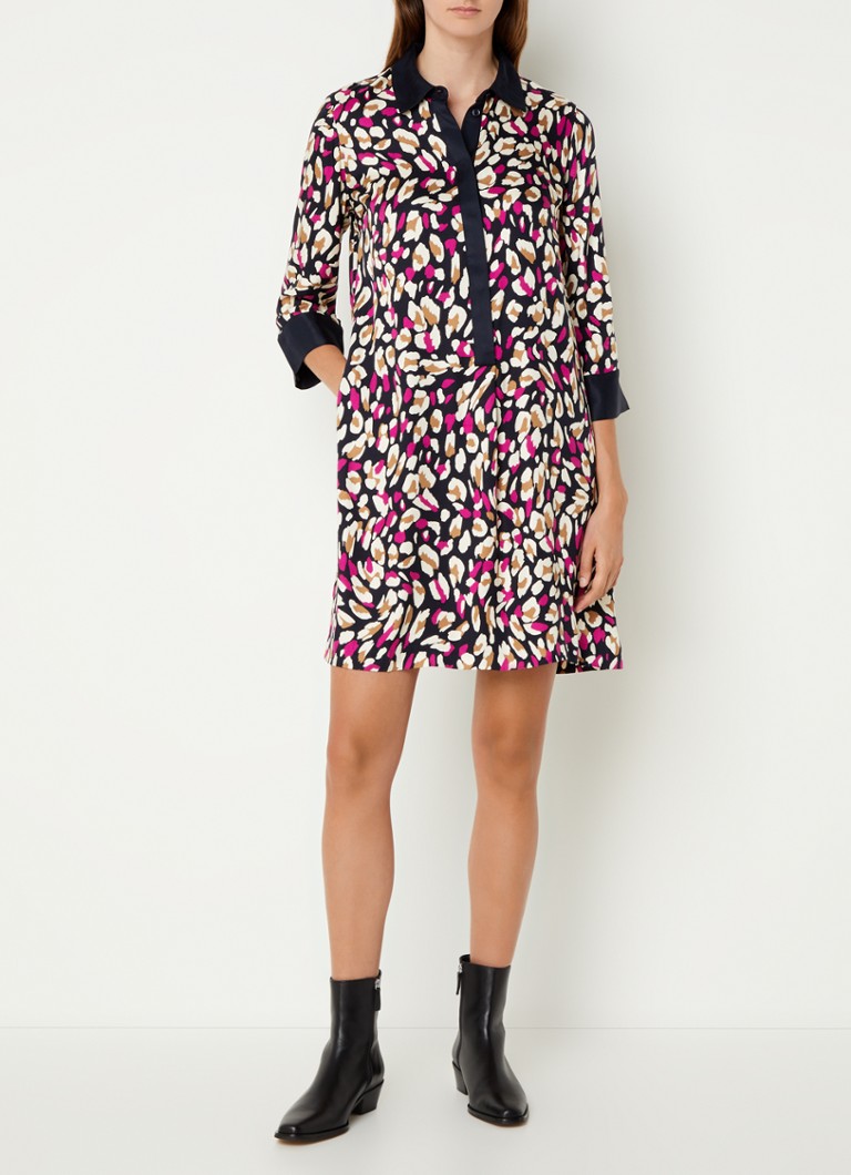 Abito corto a blusa con stampa leopardata Hobbs Marci