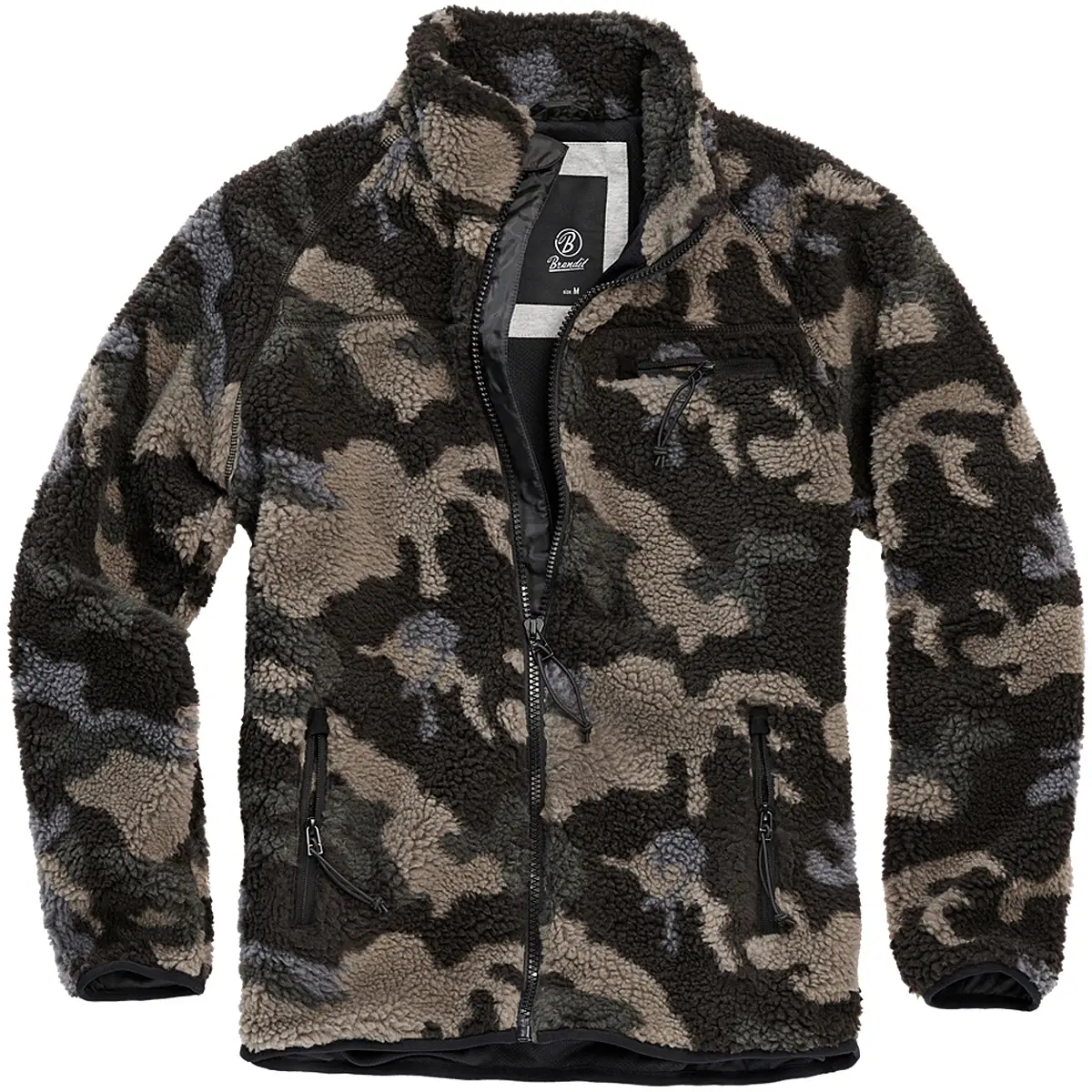 Teddyfleece Jacke darkcamo