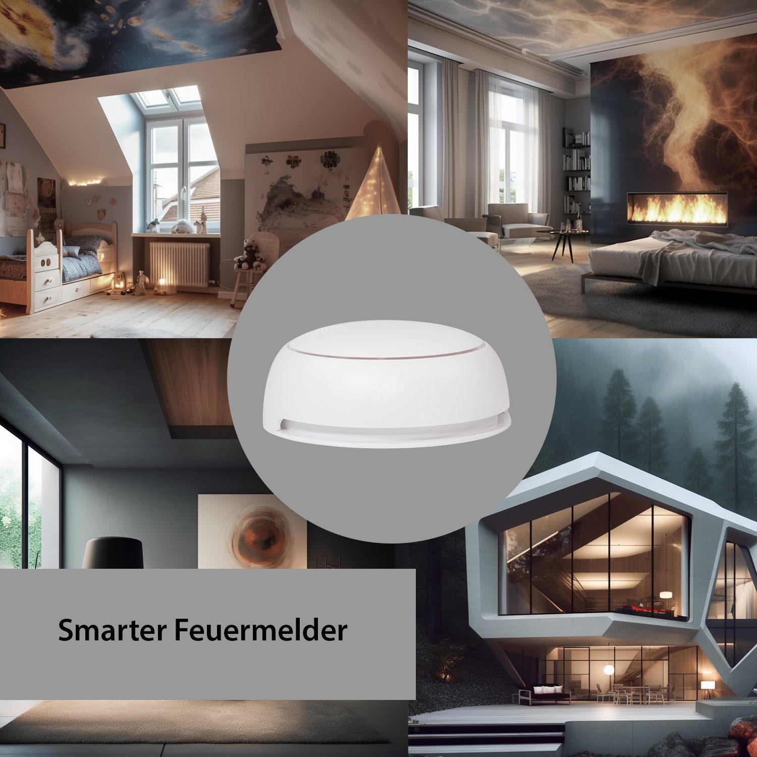 XCOAST SMART HOME 85dB WLAN Rauchmelder (INNEN, WEISS, ALARMBENACHRICHTIGUNG AUF DAS HANDY, KEIN HUB NÖTIG, SMART LIFE APP STEUERUNG, 5 JAHRE BATTERIELAUFZEIT)