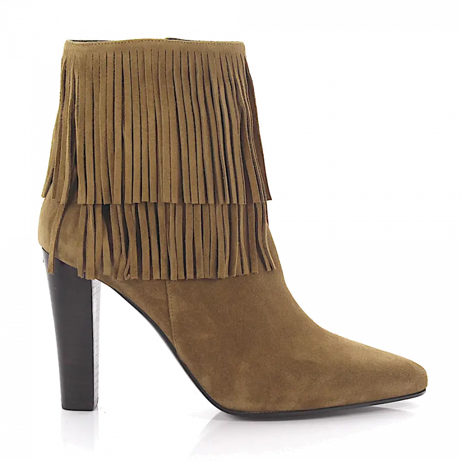 Saint Laurent - Stiefeletten Beige Fransen beige - beige