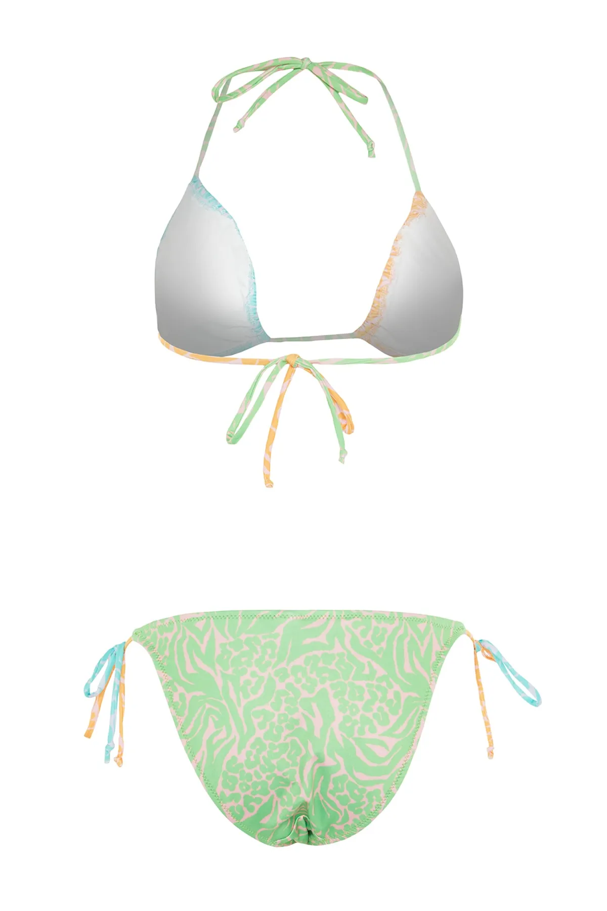 Trendyol Collection  Bikini-Set - Blau - Geometrisches Muster