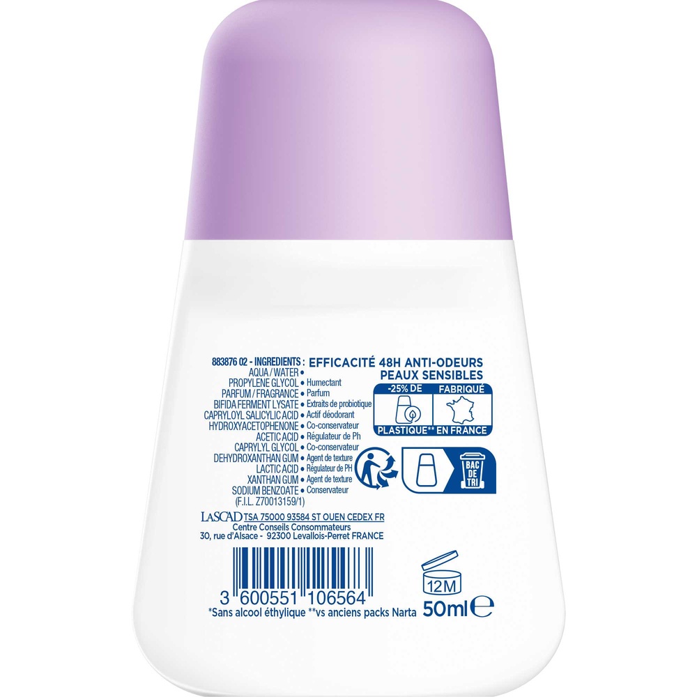 NARTA Narta Biotic Peaux Sensibles Déodorant Bille Biotic Peaux Sensibles