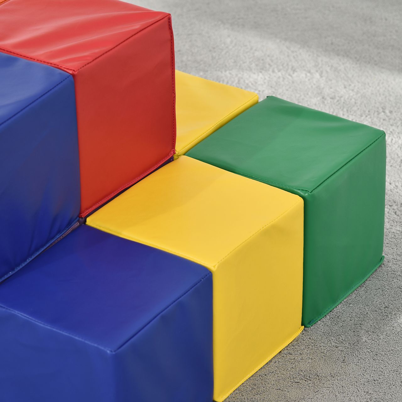 HOMCOM Bausteinset 12er-Set Schaumstoff Bauspielzeug für 1-3 Jahre alt Kinder