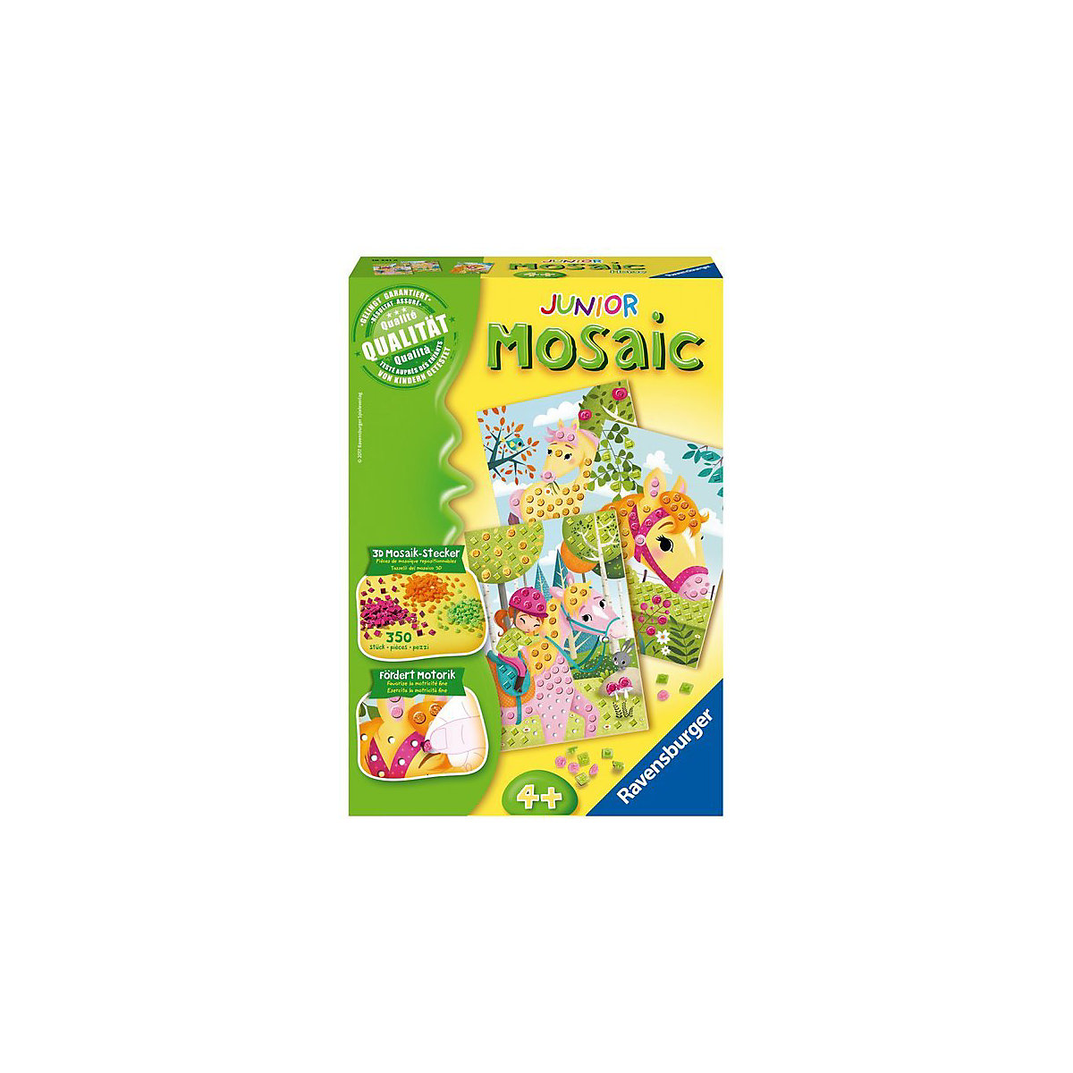 3er-Set Junior Mosaic, 19x28 cm, 350 Teile, Pferde
