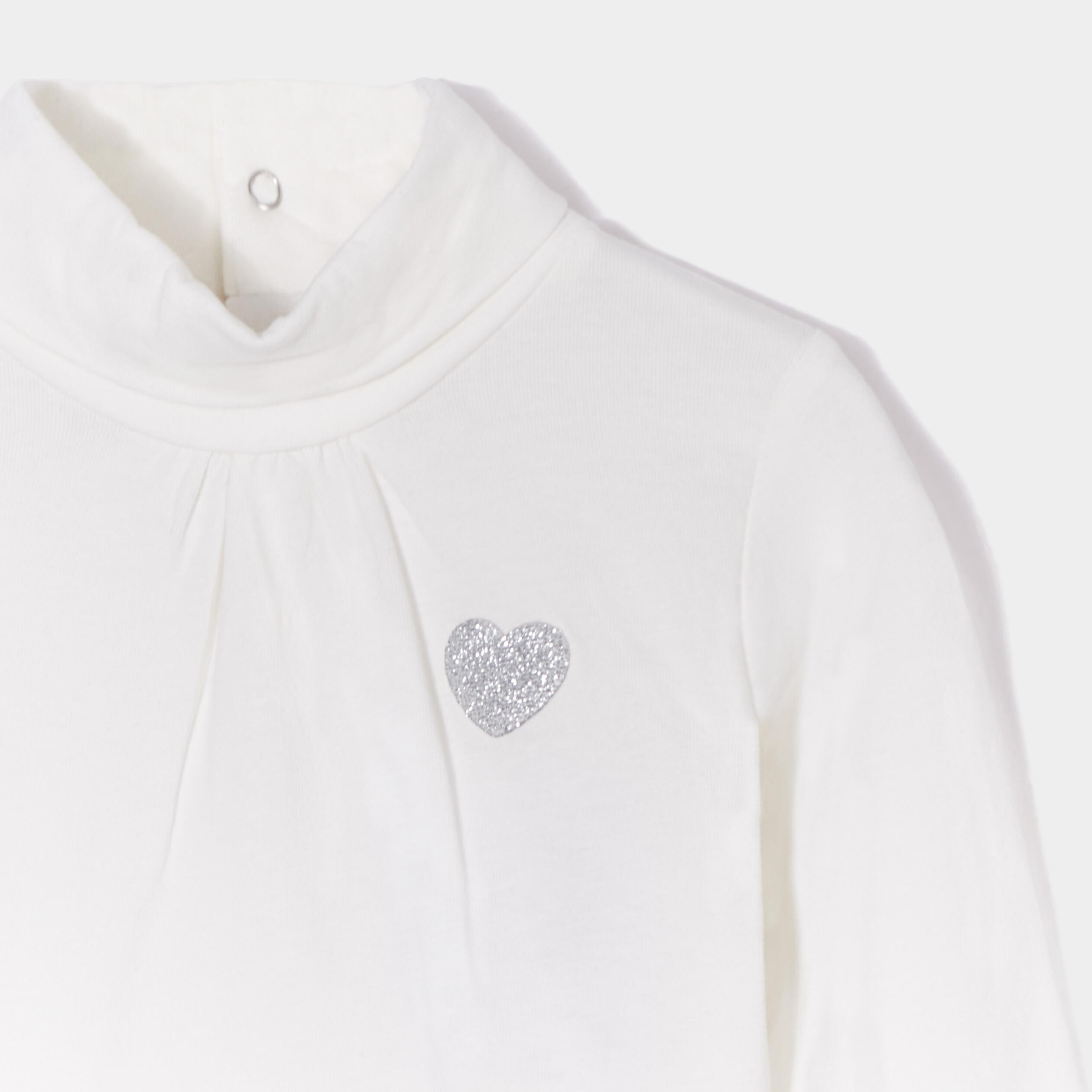 T-shirt avec col roulé ivoire bébé fille | La Halle