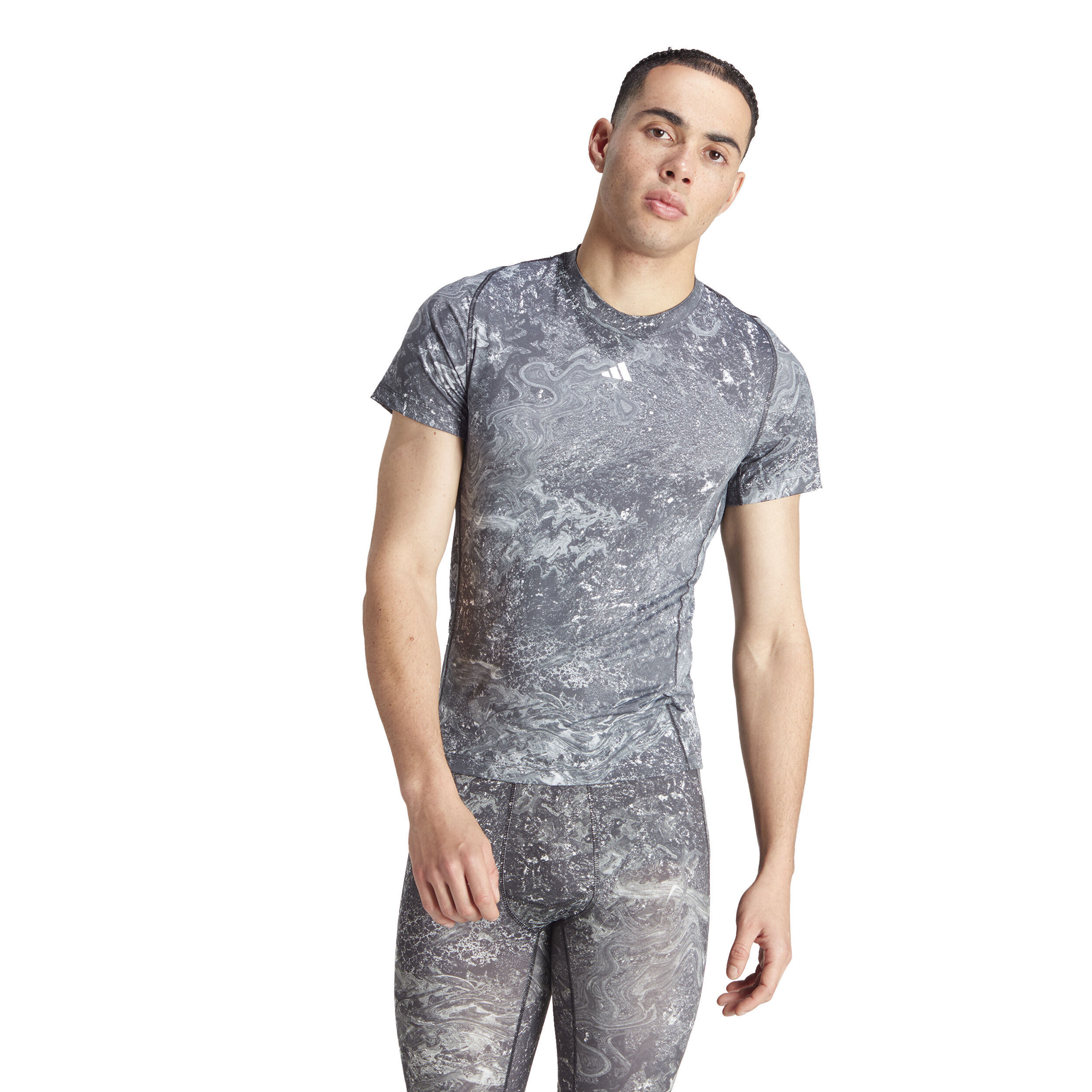 Tech-Fit AOP T-Shirt Herren - Grau, Mehrfarbig