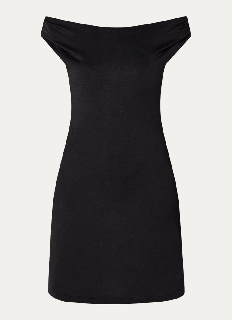 Modström Hima Satin-Minikleid mit schulterfreiem Ausschnitt