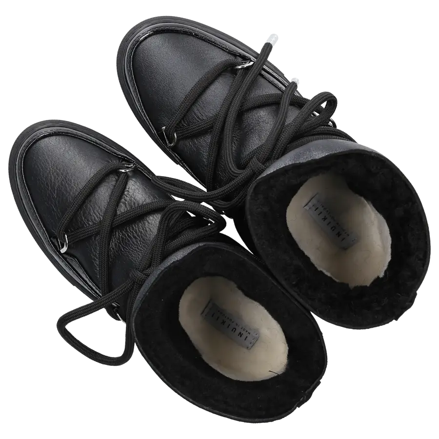 INUIKII - Snowboots GLOSS Lackleder - schwarz