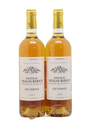 Château Sigalas Rabaud 1er Grand Cru Classé  2007 - Lot de 2 Bouteilles