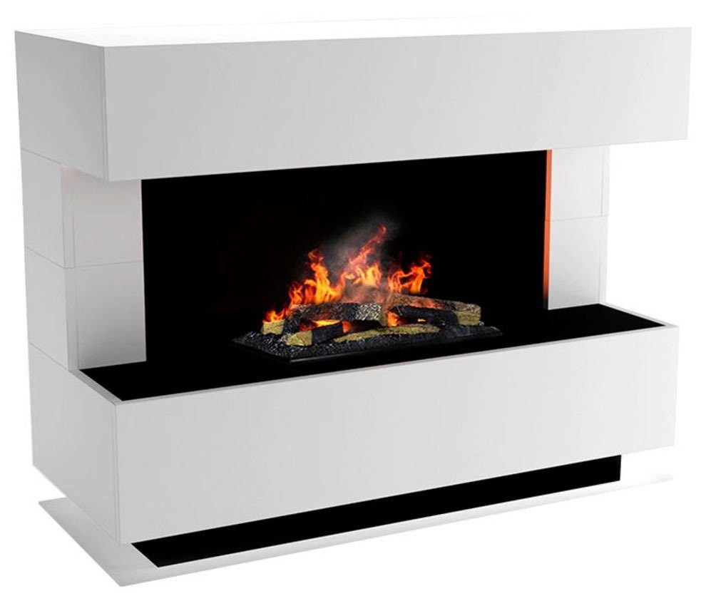 GLOW FIRE Elektrokamin Kant, Wasserdampfkamin mit 3D Feuer mit integriertem Knistereffekt