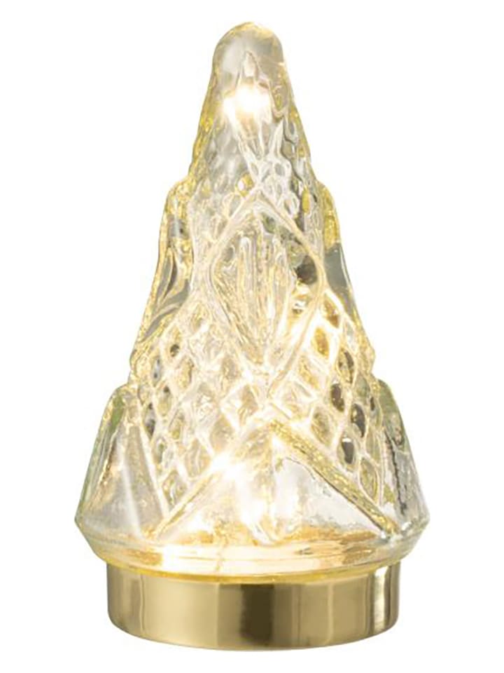 J Line LED-Dekofigur in Transparent/ Gold - (B)9 x (H)16 x (T)9 cm günstig kaufen onesize