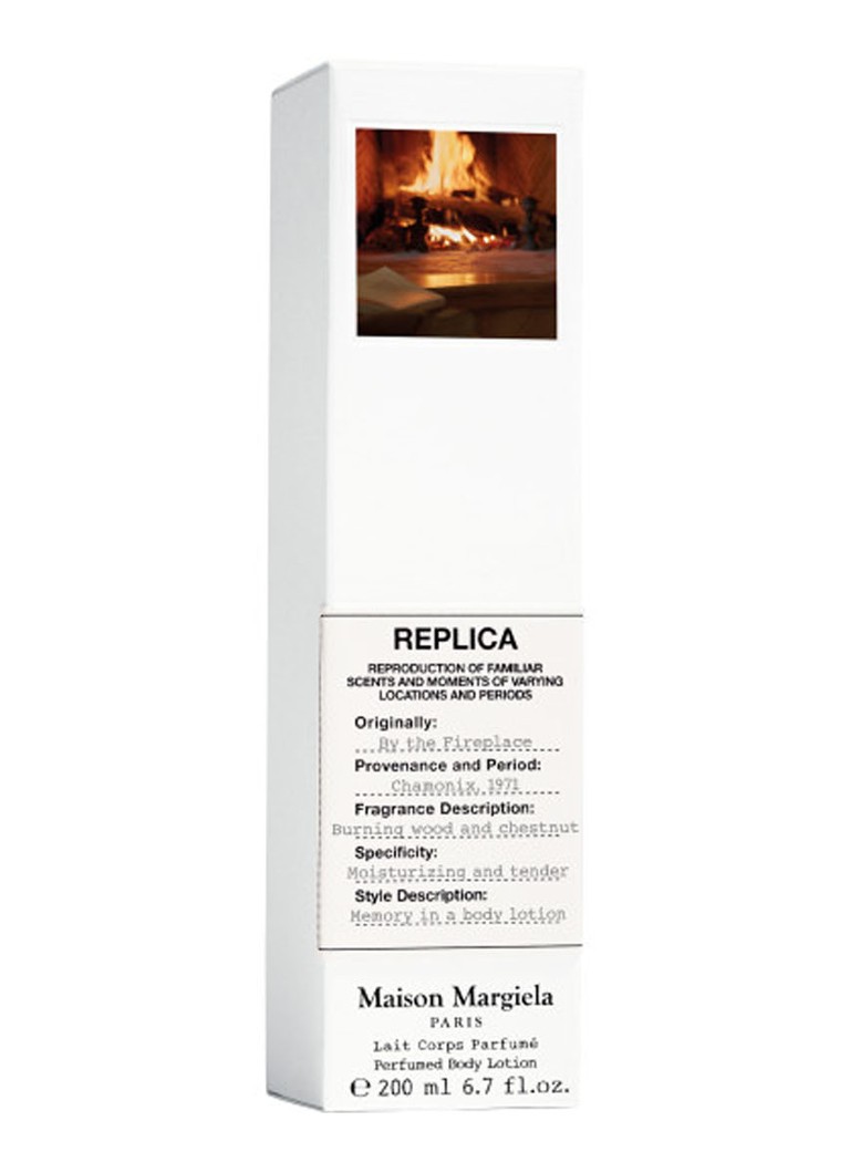 O replică a loțiunii de corp Maison Margiela, pentru utilizare lângă șemineu.