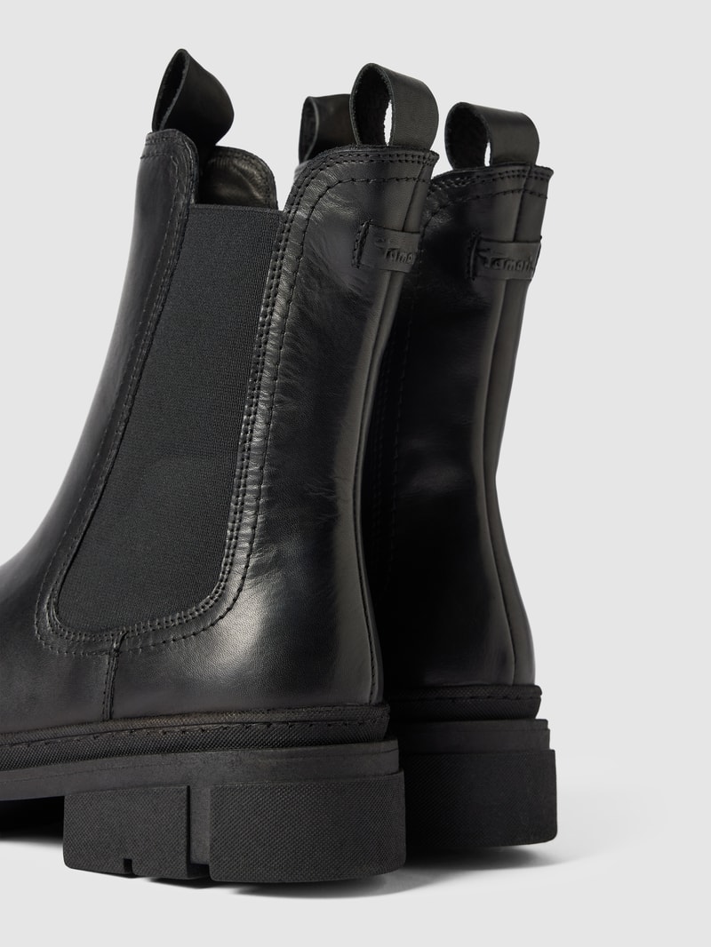Stiefel aus Leder Modell 'CHELSEA' in schwarz