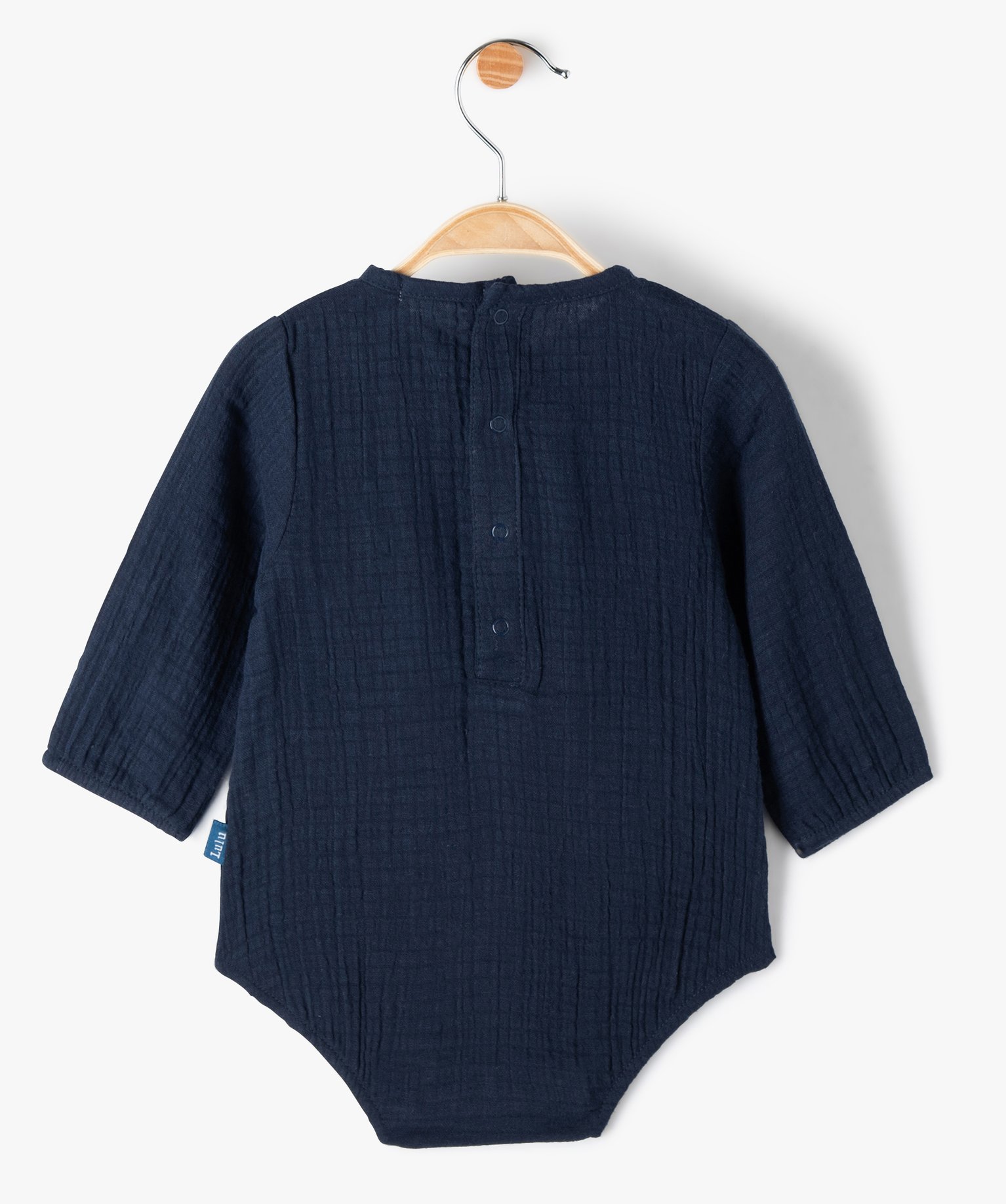 Body bébé fille en mousseline de coton - LuluCastagnette marine | GEMO
