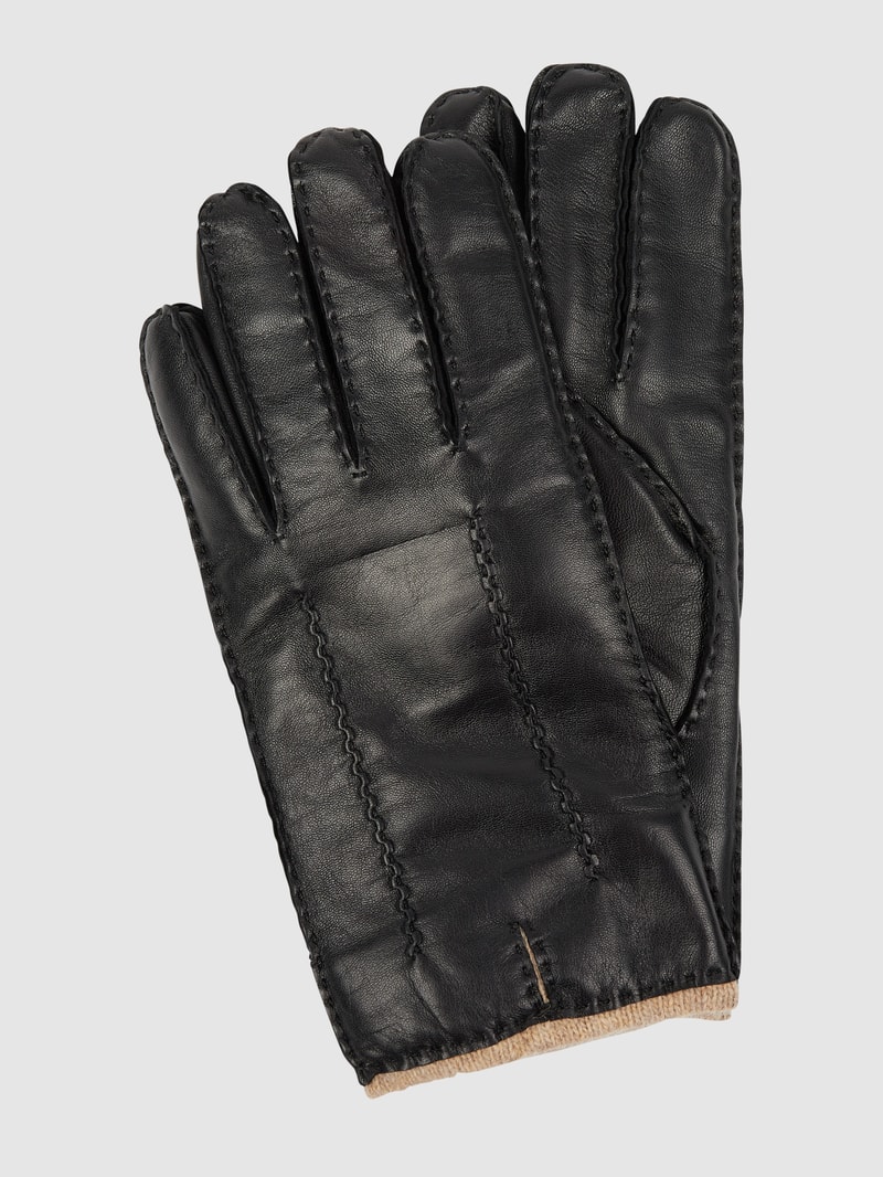 Handschuhe aus Leder in schwarz