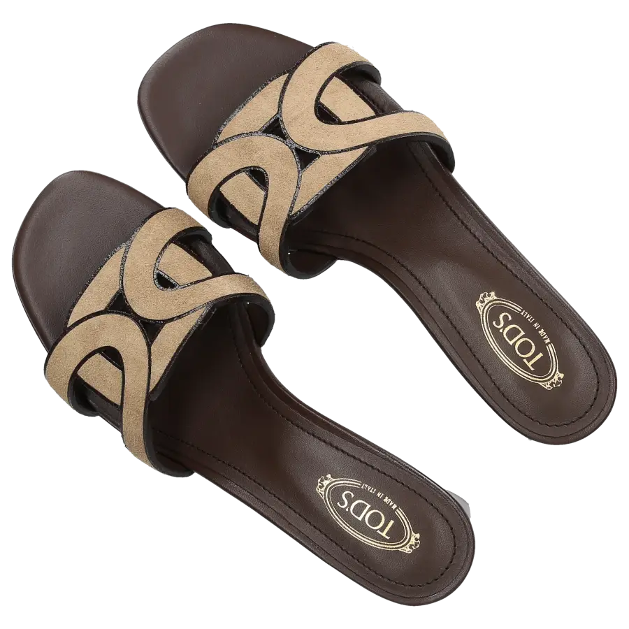 Tod's - Pantoletten KATE Veloursleder - braun
