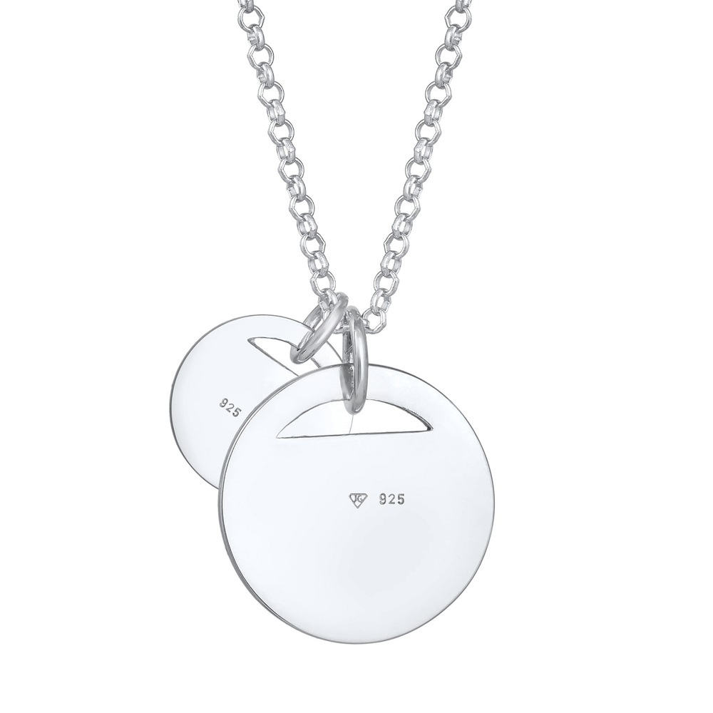 Elli Elli Collier Femmes Plaquette Organic 555 Change en Argent Sterling 925 Bijoux