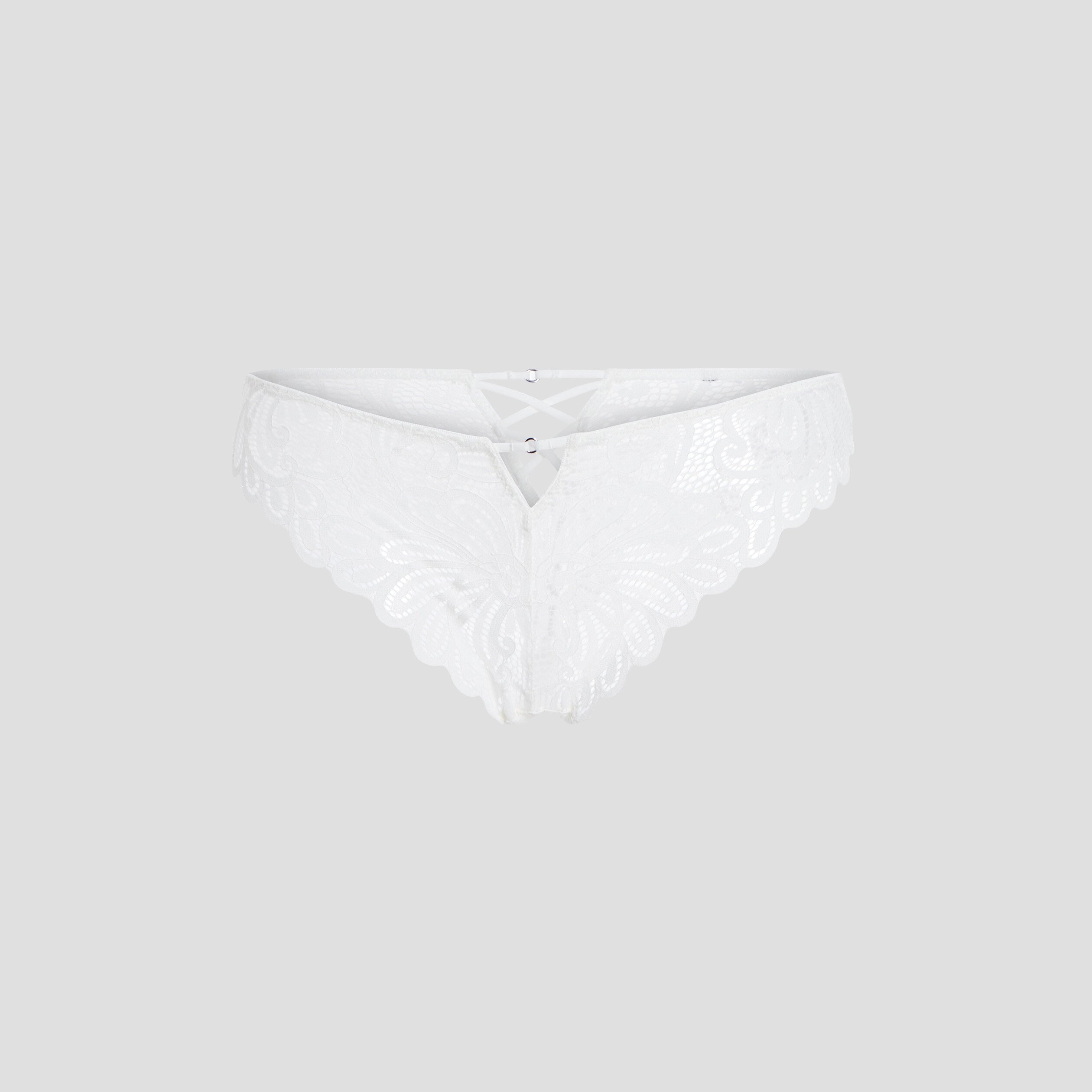 Tanga en dentelle ivoire femme | La Halle