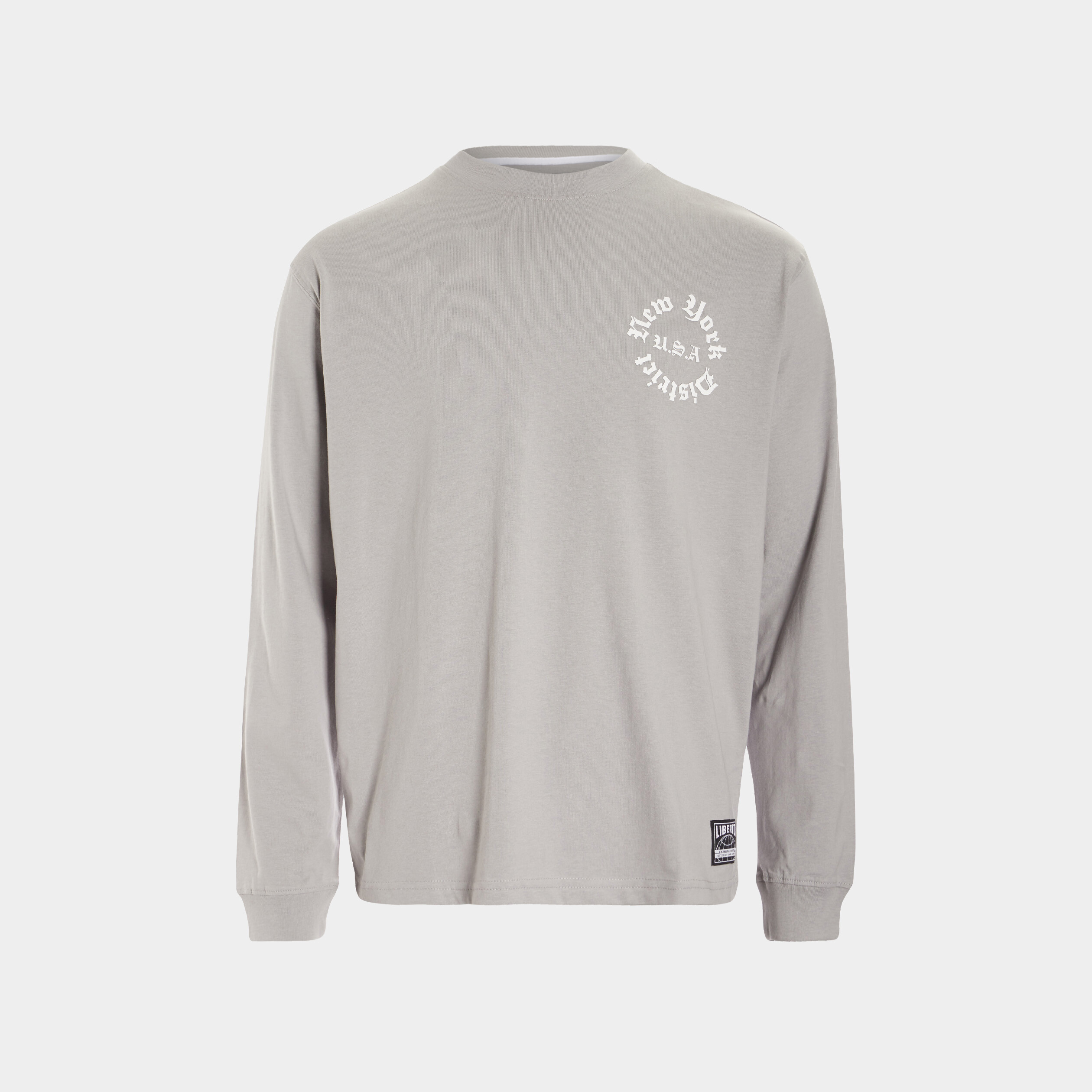 T-shirt manches longues gris clair homme | La Halle