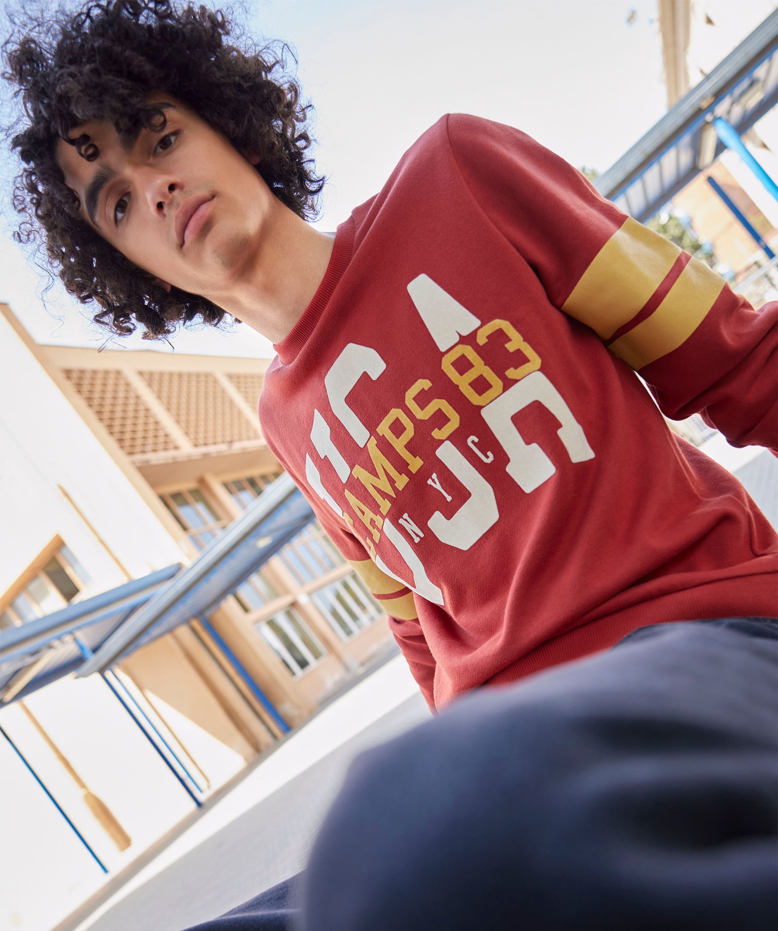 Sweat à col rond homme - Camps United rouge | GEMO