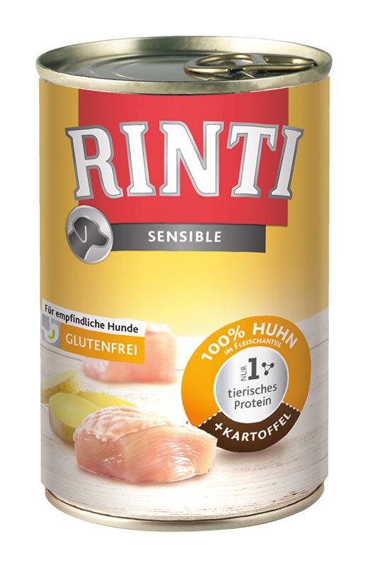 RINTI Hundenassfutter RINTI Sensible 12x400g Huhn & Kartoffel