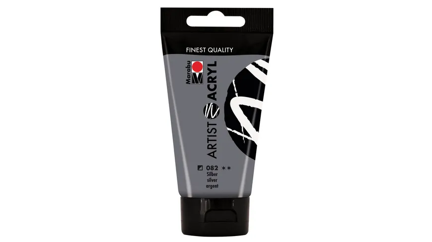 Marabu Artist Acryl, Silber 082, 75 ml 75 ml