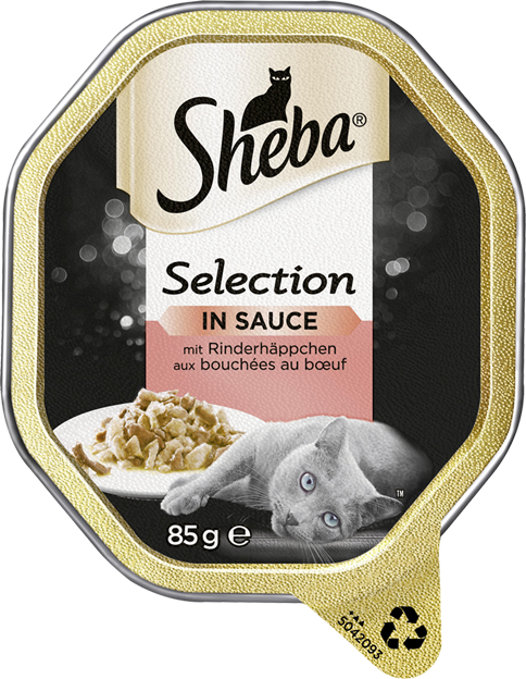 Sheba Selection mit Rinderhäppchen in Sauce
