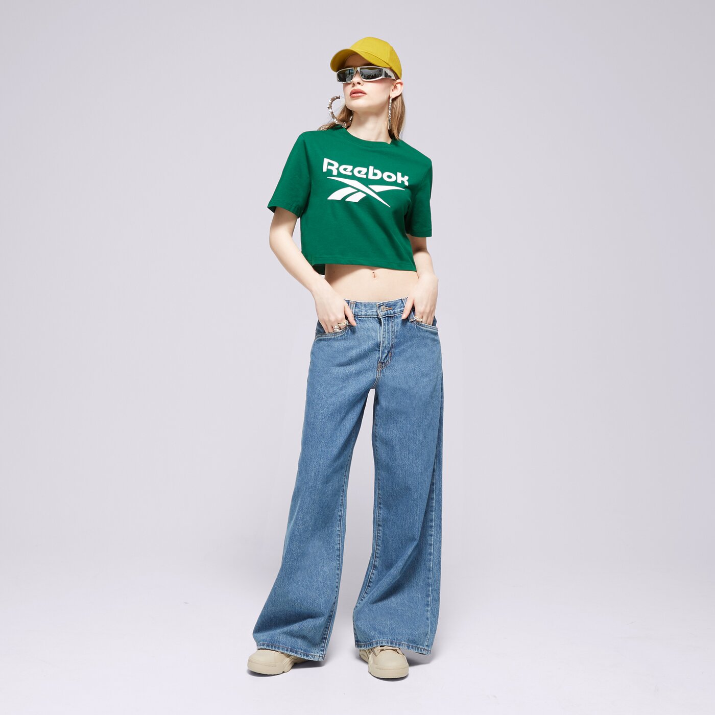 REEBOK T-SHIRT REEBOK IDENTITY BIG LOGO CROP TEE Grün