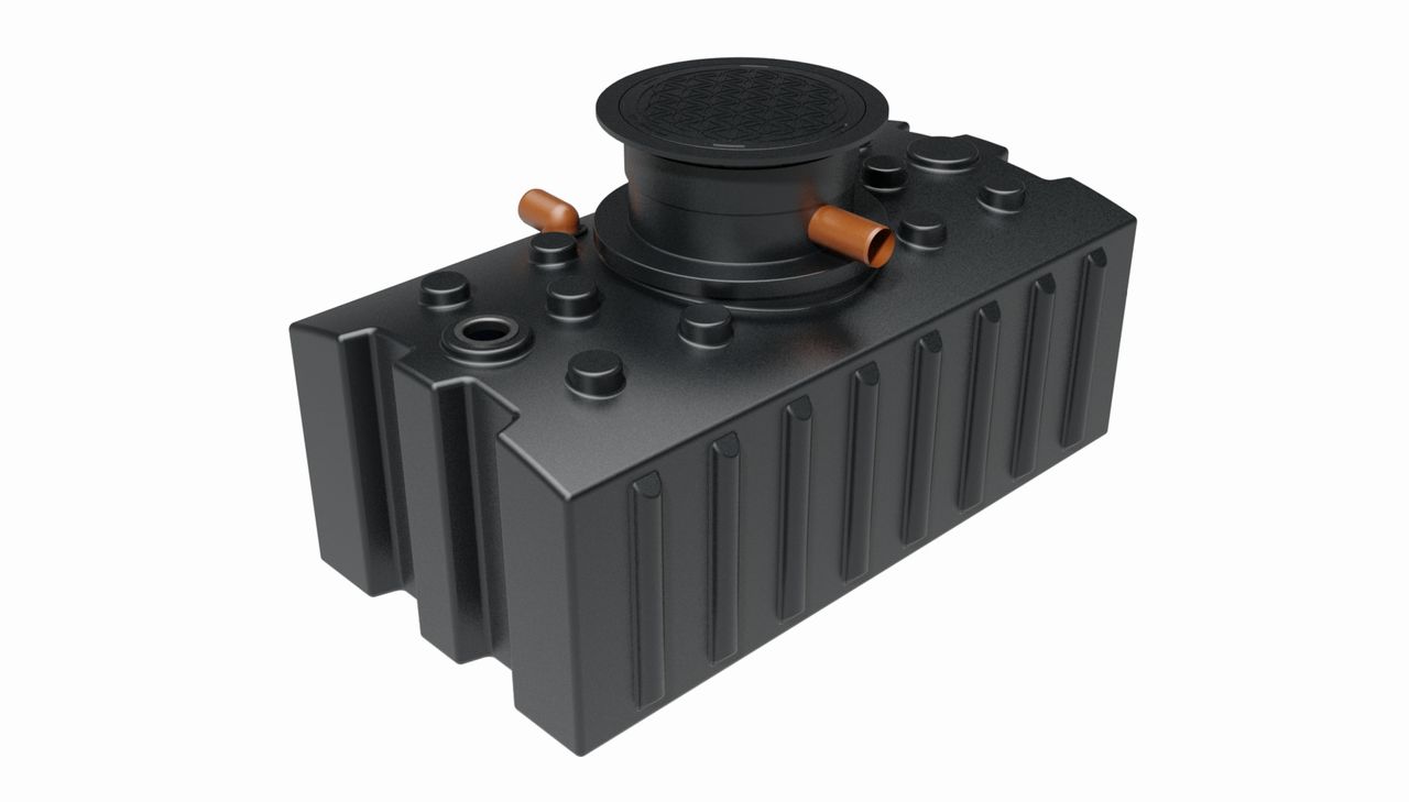 GreenLife Regenwasser-Flachtank 2.000 l mit Biovitor