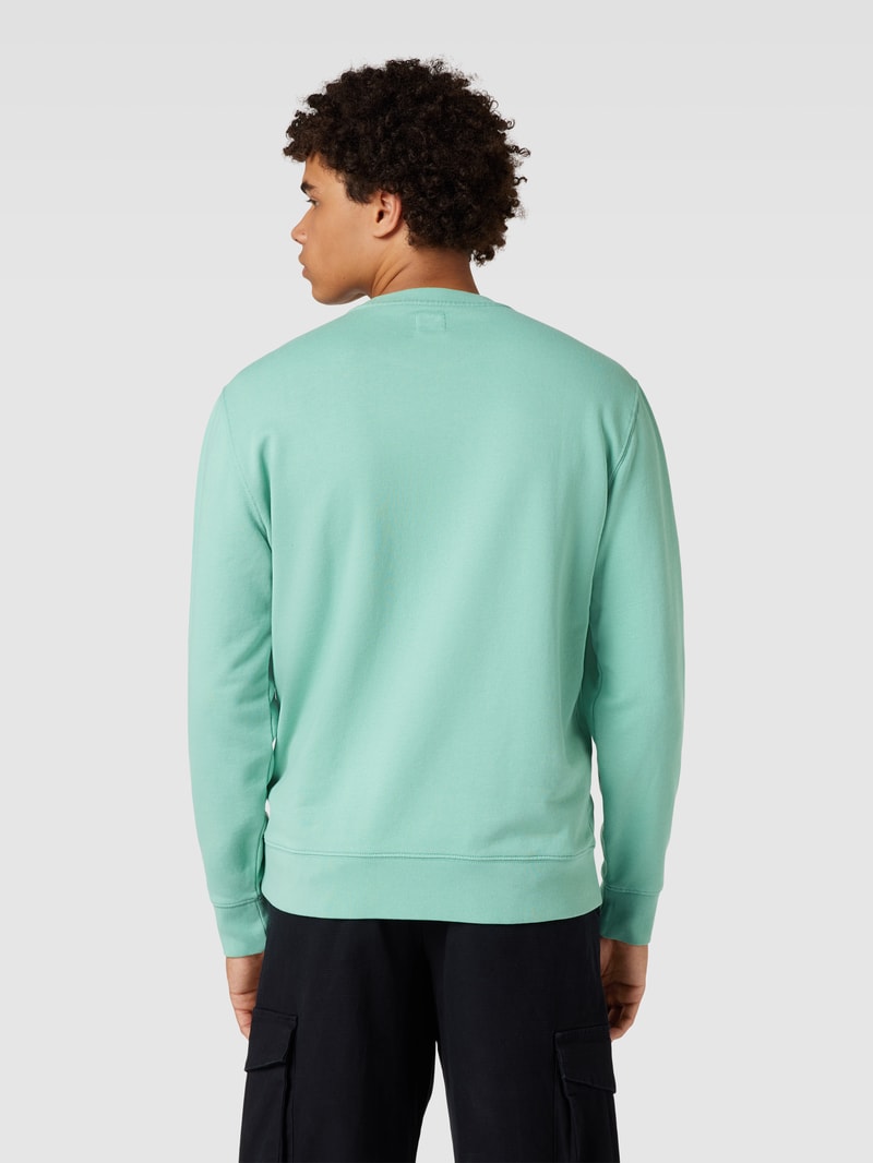 Sweatshirt mit Rundhalsausschnitt in helltürkis