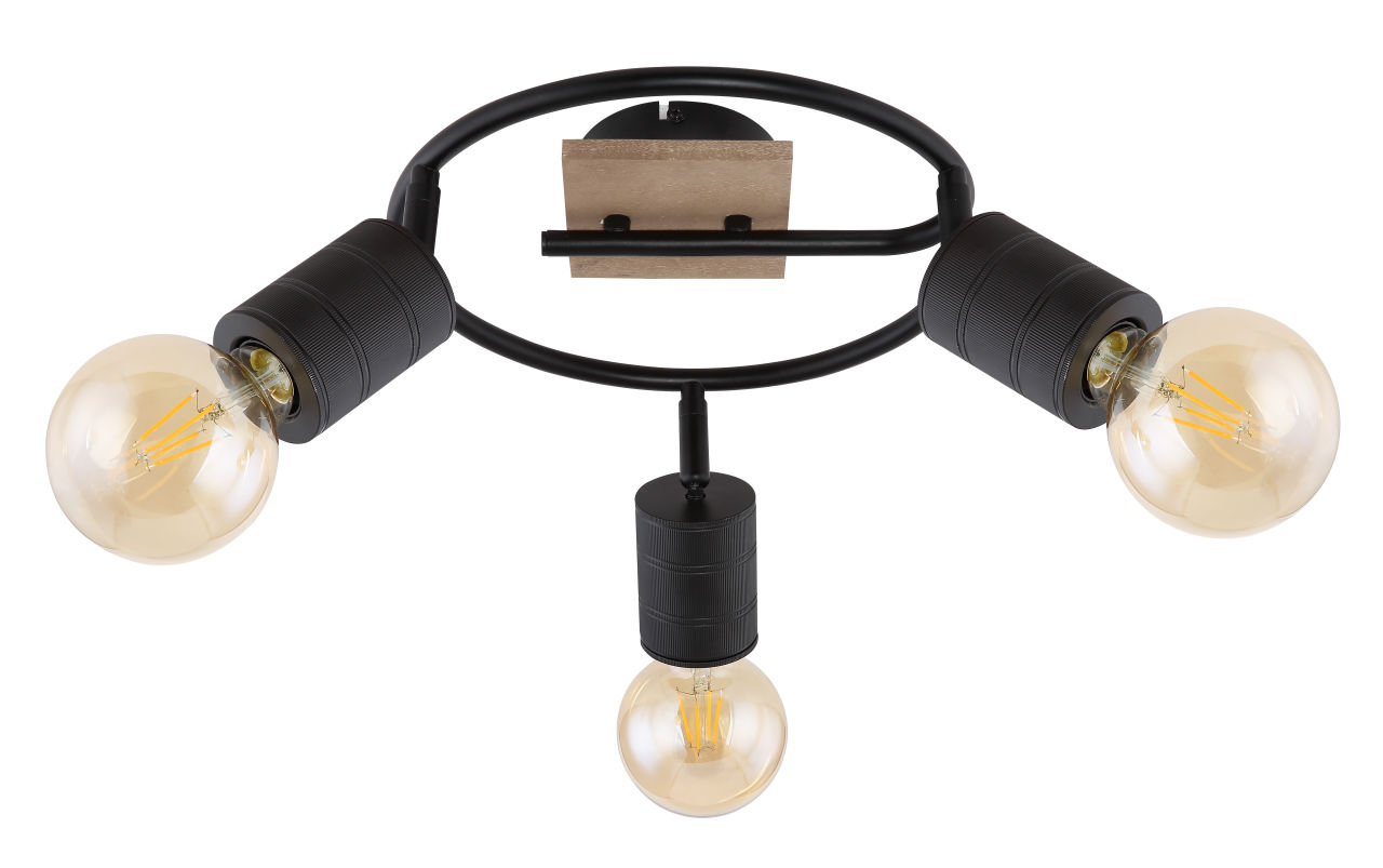 Globo Lighting - JOSELLA - Strahler Holz dunkelbraun, 3x E27