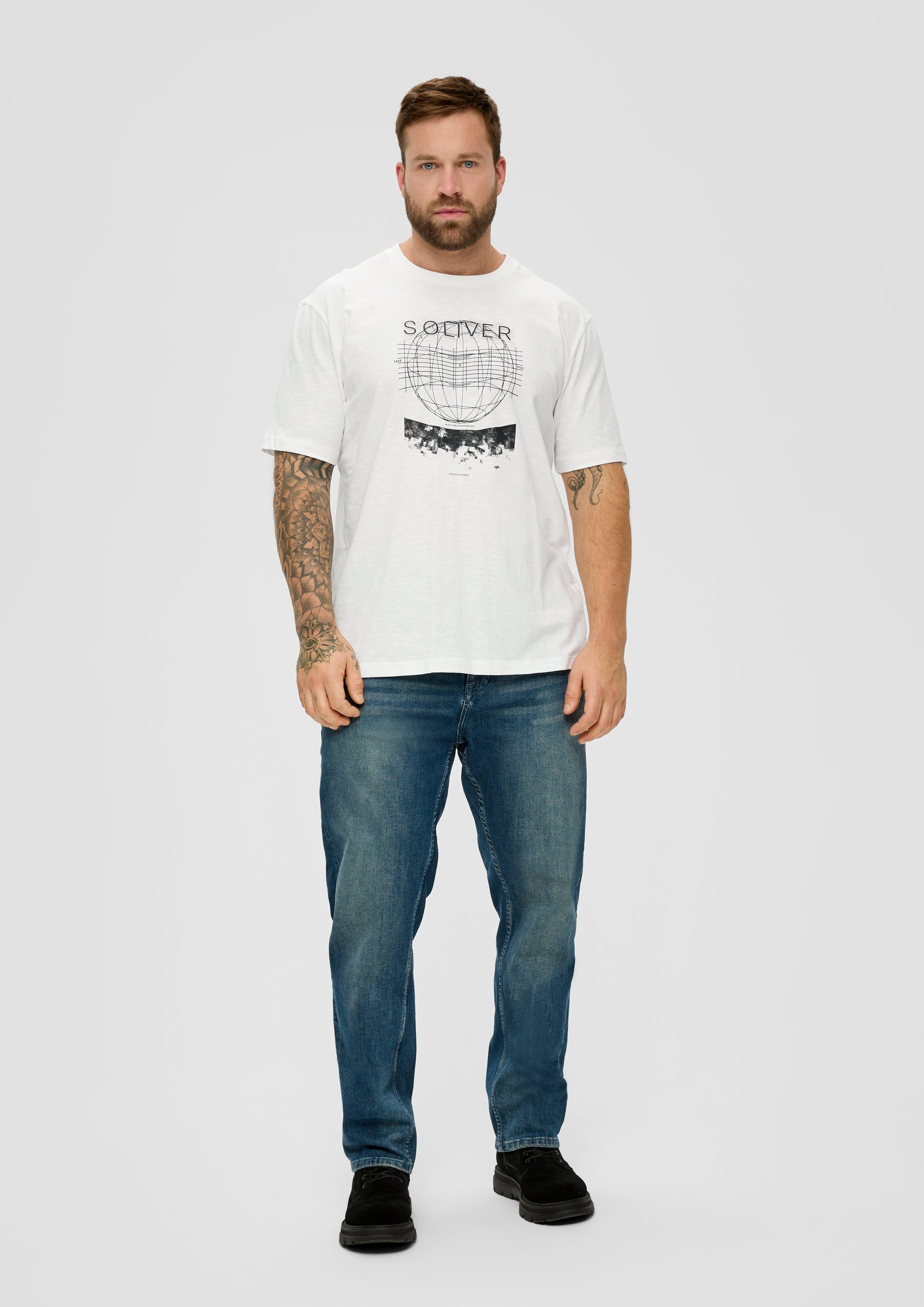 Baumwollshirt mit Flammgarnstruktur  2139723-01D1