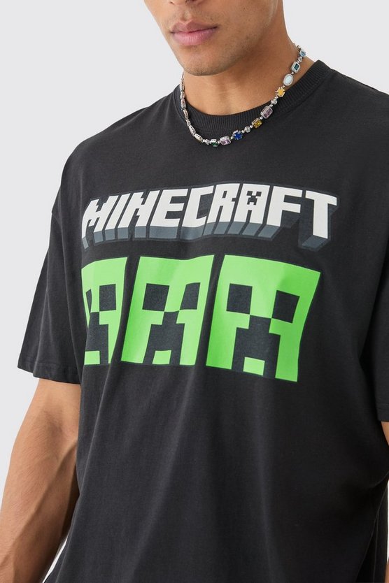 Oversize T-Shirt mit Minecraft-Print