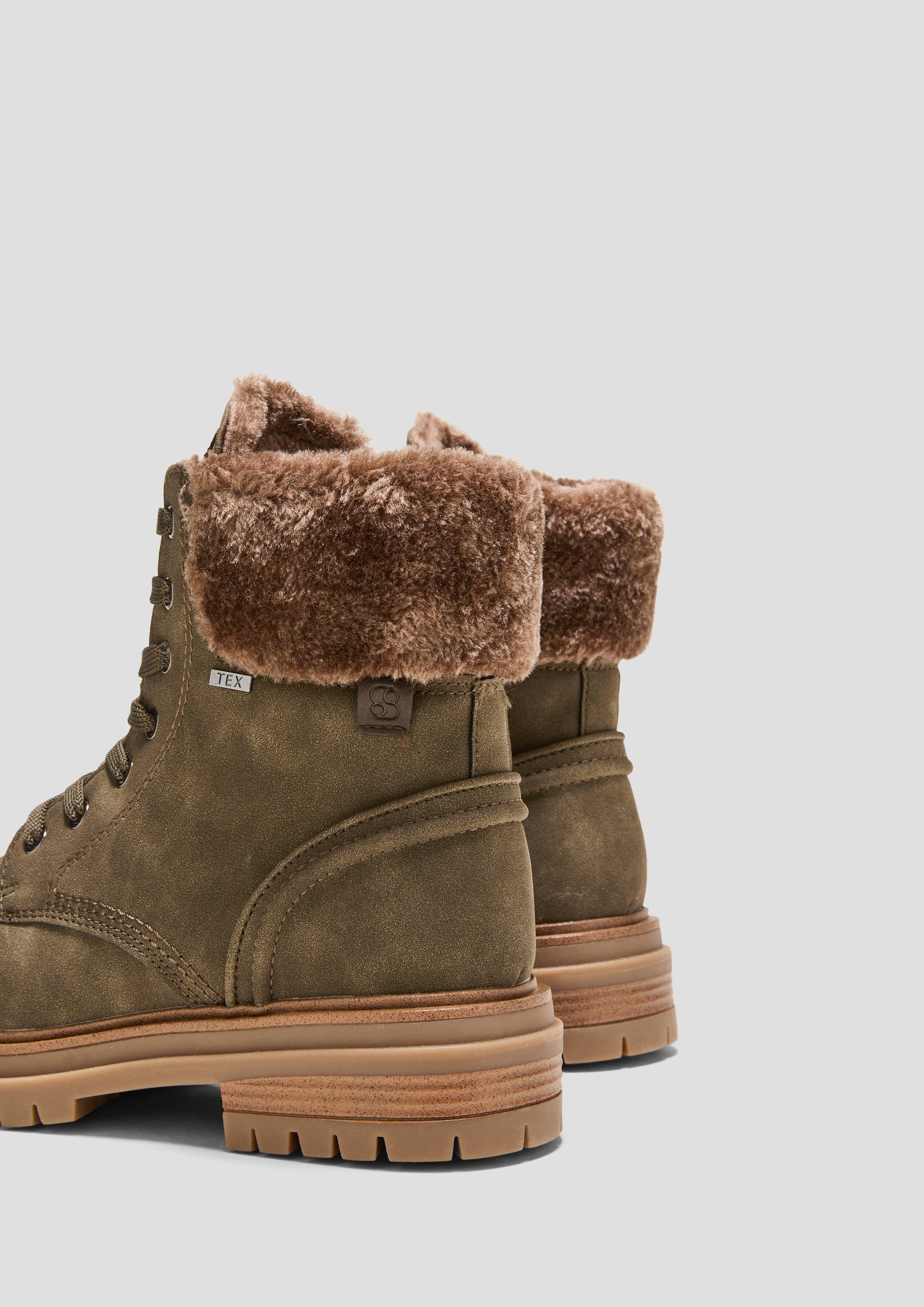 Tex-Stiefel mit Kunstfell-Applikation  6008591-727