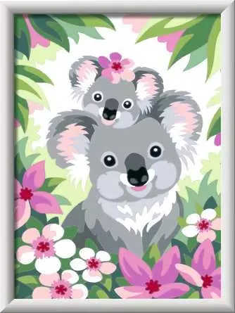 CreArt Koala Cuties - Malen nach Zahlen für Kinder ab 9 Jahren