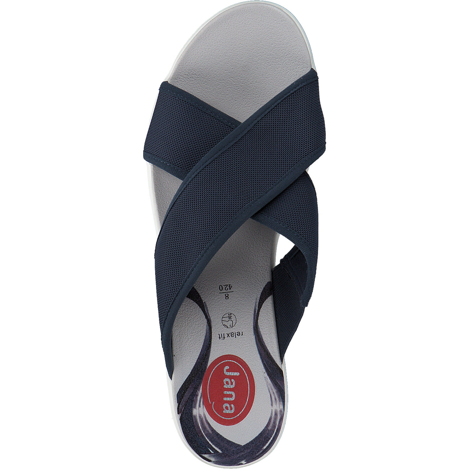 Jana Shoes 27260, Plateau-Pantoletten, Damen, navy