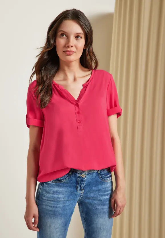 CECIL Unifarbene Basic Bluse