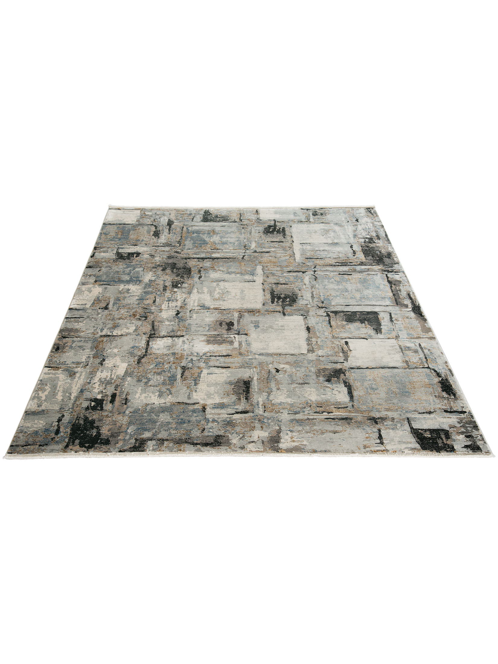 Sivas Vintage-Teppich, Schwarz/Silber