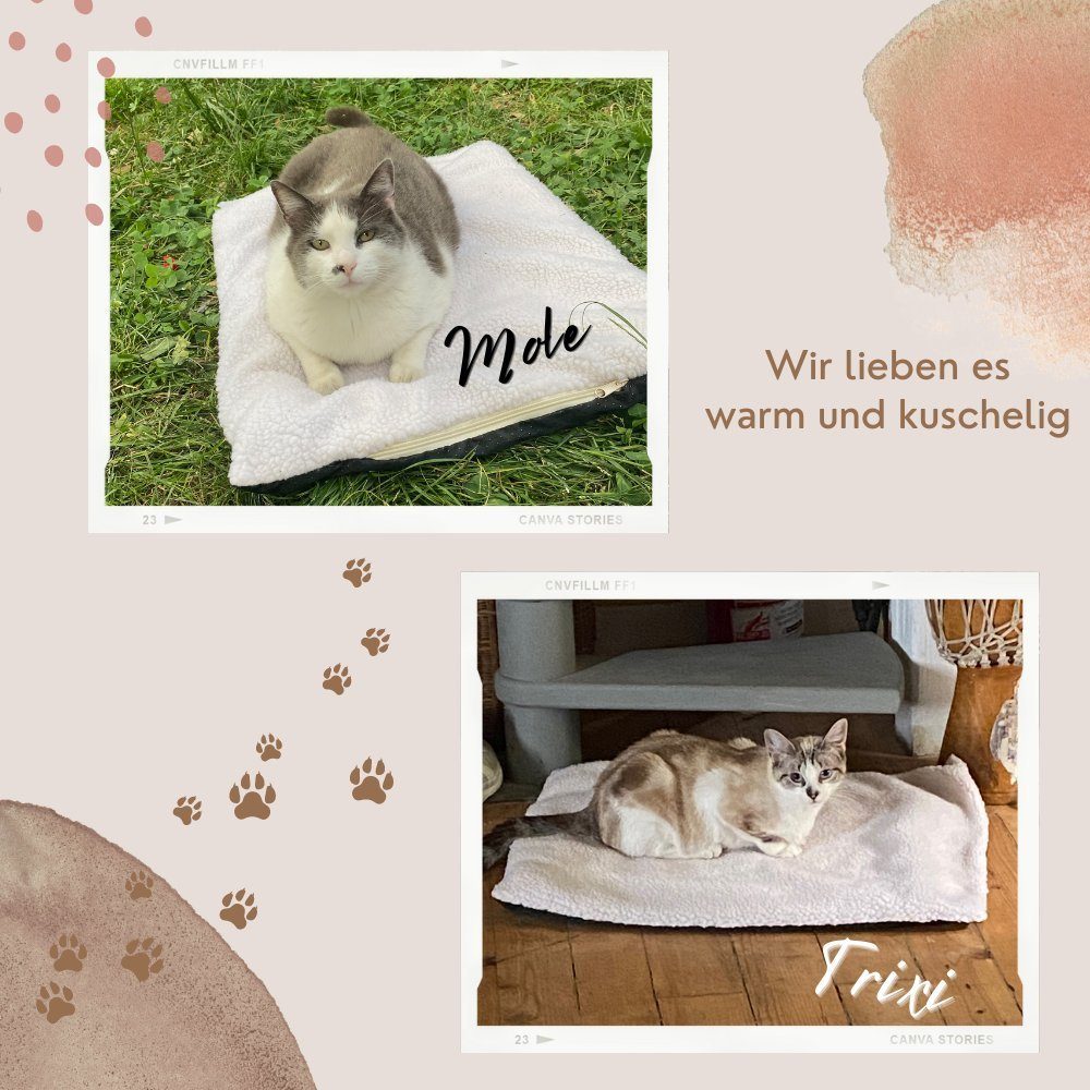 Angel's Pride Tierdecke Wärmedecke für Katzen und Hunde Selbstheizend Größe: 64x49cm, Fleece, isolierend, speichert wärme