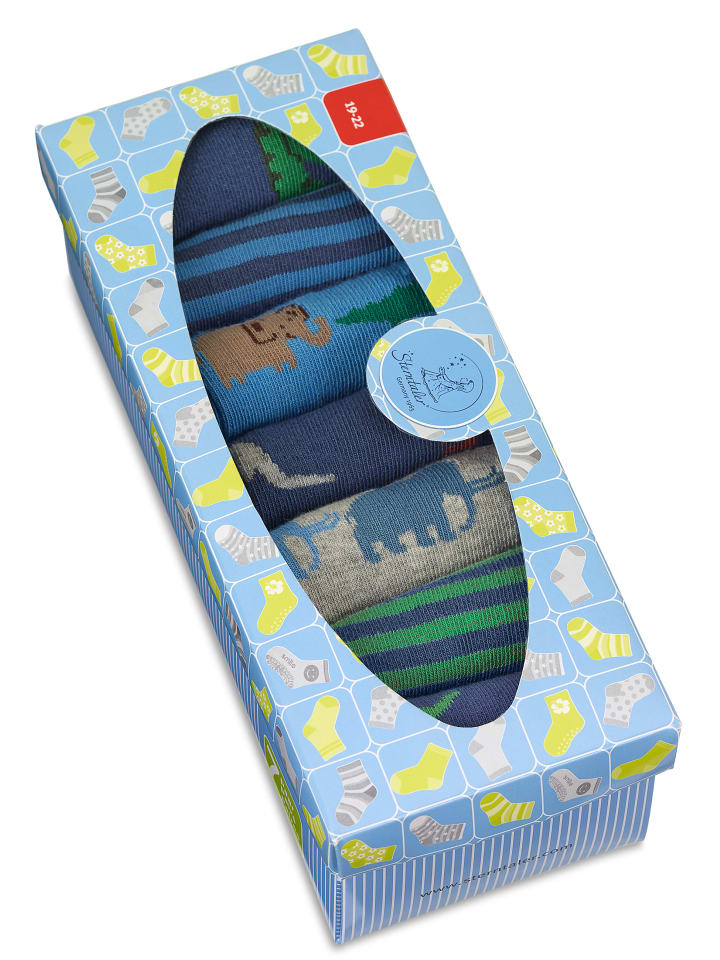 Sterntaler Socken 7er-Box Wildnis in helles blau günstig kaufen
